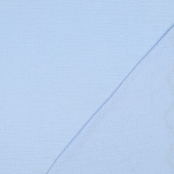 Preview: Musselin  Bogenkante Hellblau